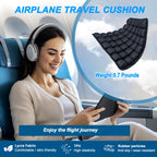 MTGKY Sondor Travel Seat Cushion,Inflatable Travel Seat Cushion for Airplane,Portable & Adjustable,Airplane Gadgets,Inflatable Cushion for Wheelchair, Travel,Driving,Office Work