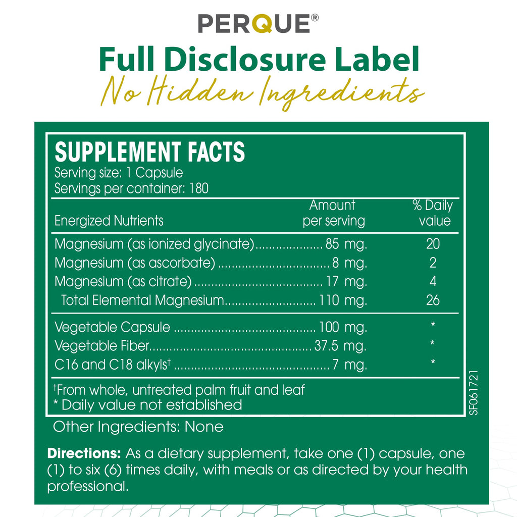 PERQUE Mg Plus Guard 180 Vegetable Capsules