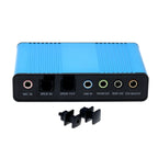 Optimal Shop USB 2.0 External Sound Card 6 Channel 5.1 Surround Adapter Audio S/PDIF for PC -Blue