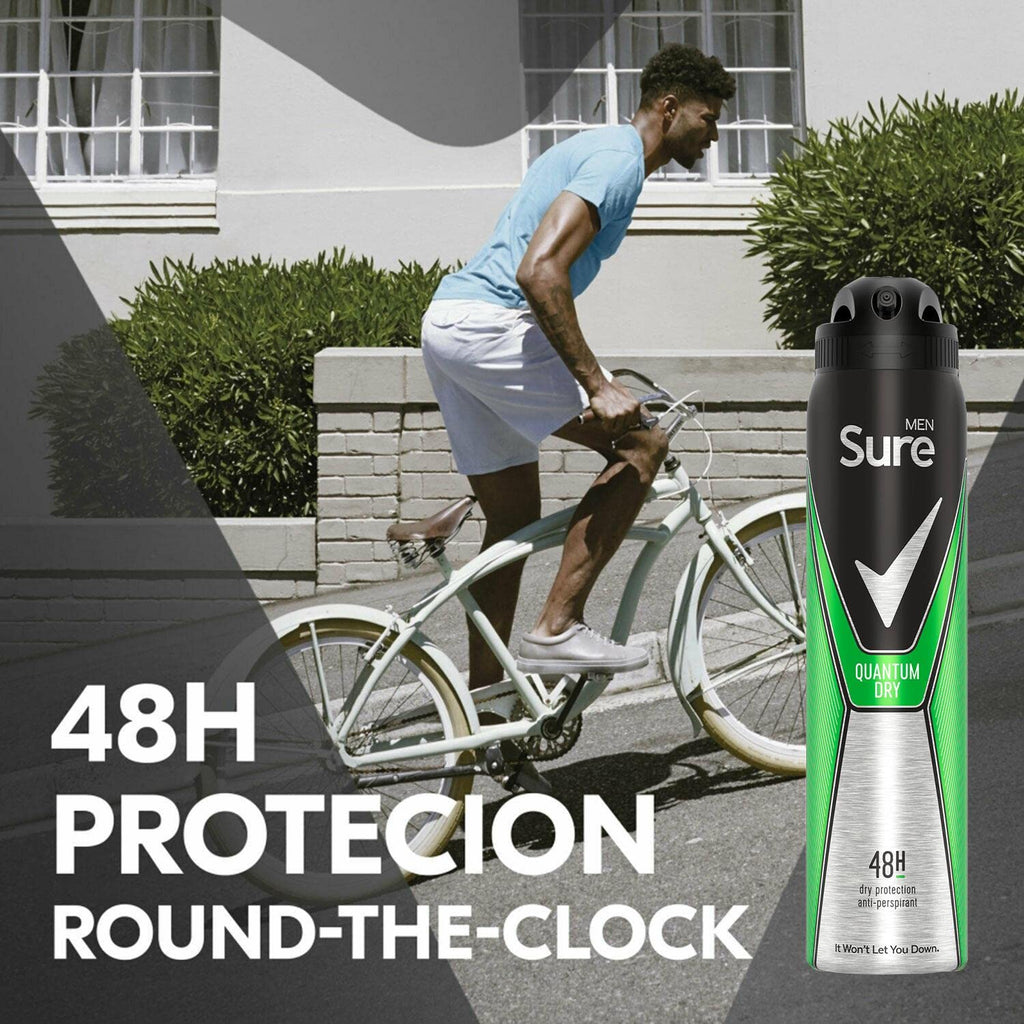 Sure Cotton Dry 48h protection against sweat and odour Anti-perspirant Aerosol MotionSense technology deodorant 250 ml
