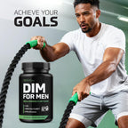 DIM Supplement for Men 300mg | Estrogen Blocker & Aromatase Inhibitor | Extra Strength Men’s Hormone Balance & Fitness Booster with Diindolylmethane Plus CDG & Broccoli Floret | Gluten-Free | 120 Ct