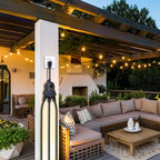 Outdoor Light Timer Waterproof, 24 Hours Plug in Timer with 2, 4, 6 or 8 Hours Countdown Mode, 3 Grounded Dusk to Dawn Electrical Outlet for Outdoor Backyard Garden Patio Lights Christmas Decorations