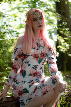 MOSTORY Renaissance Fairy Flower Crown, Woodland Elf Crown Headpiece
