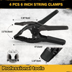 8-Piece Bar Clamps for Woodworking - 4 Pcs 12 inch Bar Clamps with 150 LBS Load Limit, 4 Pcs Heavy Duty Metal Spring Clamps, Quick Release Triggers