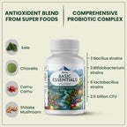 OPTIVIDA Organic Whole Food Multivitamin for Men & Women (1 Month Supply) with Probiotics & Antioxidant Blends | Daily Plant Based Multivitamins | Non-GMO, Whole Food Womens Multivitamin