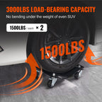 VEVOR Wheel Dolly, 3000 lbs Car Moving Dolly, Wheel Dolly Car Tire Stake Set of 2 Piece, Heavy-Duty Car Tire Dolly Cart Moving Cars, Trucks, Trailers, Motorcycles, and Boats