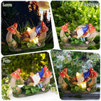 Outdoor Garden Gnome Statue,Solar Gnomes Figurine Birthday Gifts for Mom