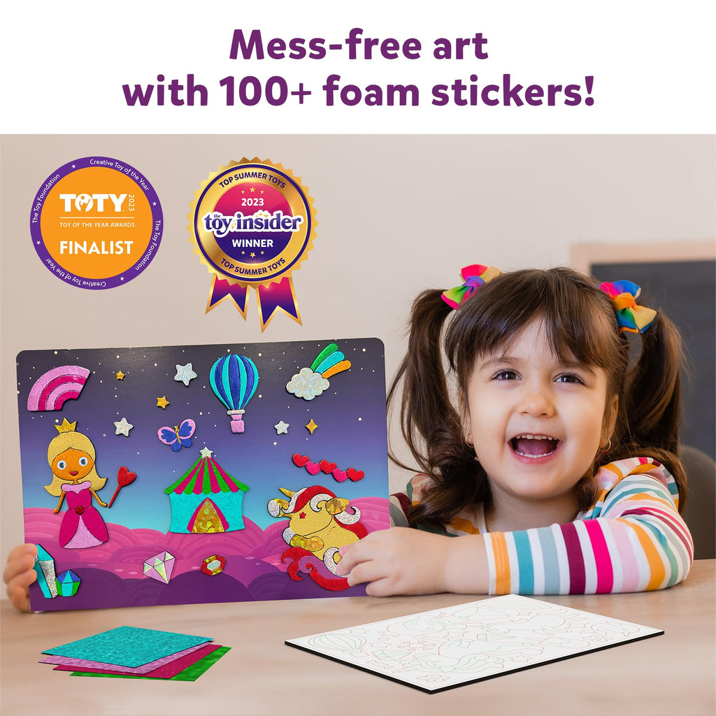 Skillmatics Foil Fun - Unicorns & Princesses, No Mess Art for Kids, Craft Kits & Supplies, DIY Creative Activity, Travel Toys, Gifts for Ages 4, 5, 6, 7, 8, 9