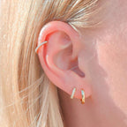 micuco Small Gold Hoop Earrings for Women Men, 3 Pairs Gold Huggie Hoops 8