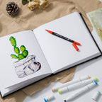 Ohuhu 8.3"x8.3" Mix Media Pad Art Sketchbook 78 Sheets for Painting Drawing