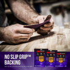 3M Pro Grade Precision Faster Sanding Sheets, NO-Slip Grip Backing, Assorted Grits 220/320/400, 9" x 11", 3 Sheets Each, 9 Total