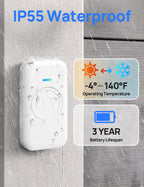 FOVKSUC Wireless Doorbell, Classroom Doorbell, with 60 Chimes 5 Levels Volume and LED Flash, 1000ft Range Waterproof Door Bells for Homes Office Hospital (2 Receivers + 1 Button, White, U.S. Plug)