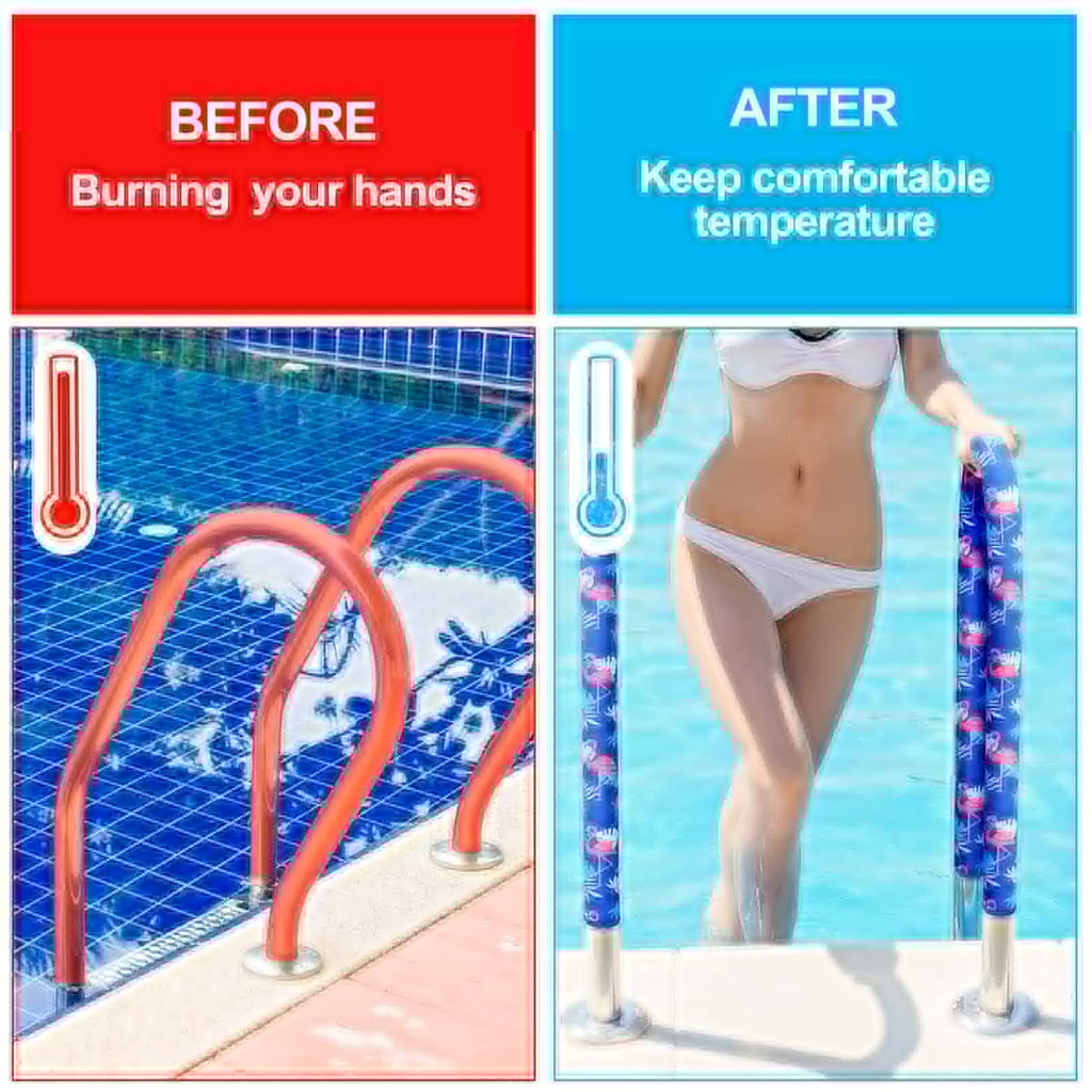 Junkin Pool Handrail Cover Swimming Pool Hand Rail Cover Slip Resistant Railing Blue Rail Grip for Swimming Hand Railing(8 ft)