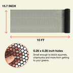 Maporch Plastic Chicken Wire Fencing for Pet Protection - 15.7" x 10ft, Black HDPE Mesh - Garden Fence Animal Barrier for Dogs, Cats and Rabbits (2-Pack)