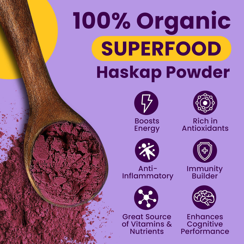 The Better Berry Co Haskap Berry Fruit Powder, Plant-Based Haskap Berry Powder, 30-Day Supply, Pure Haskap Berry Powder Extract, Very Rich with Anthocyanins, Inflammation Support, Product of Canada