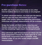 GE Smart Scale for Body Weight: 8-Electrode Digital Bathroom Scale for Weight Fat BMI Muscle Mass Full Body Composition Analyzer 50 Measurements Bluetooth Highly Accurate Weighing Machine 400lb Black