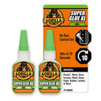 Gorilla Glue Super Glue Gel XL, Fast-Setting, Thicker Controlled No Run Formula, Anti-Clog Cap, Versatile Cyanoacrylate Glue, 25g, Clear (Pack of 2)