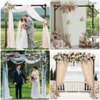 Xiomot Wooden Wedding Arch 7.2FT Square Wood Arches Arbor Backdrop Stand