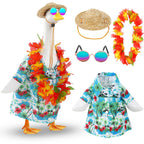 DTOFOOT 4 Pcs Hawaiian Porch Goose Outfit for 23 In Goose Statue Costume