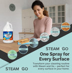 Steam & Go Multi-Purpose Cleaner Spray Refill with Oxy Power for Multi-Surfaces - Removes Stains, Eliminates Odors, & Degreases - Orange Scent, 1 gal