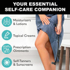 bearback Lotion Applicator for Back & Body - Long Reach Folding Handle with Reusable Foam Rollers - Apply Lotion, Medication, Ointment, Sunscreen, Self Tanner - (Black) (Handle with 2 Rollers)