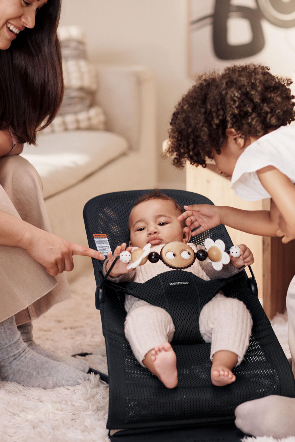 BabyBjörn Toy for Bouncer, Googly Eyes Black & White