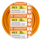 Energeaster 10/2 NM-B Wire,with Ground Indoor Electrical Copper Wire，10 Gauge Wire 2 Conductor Non-Metallic Sheathed Copper Cable(25FT Orange)