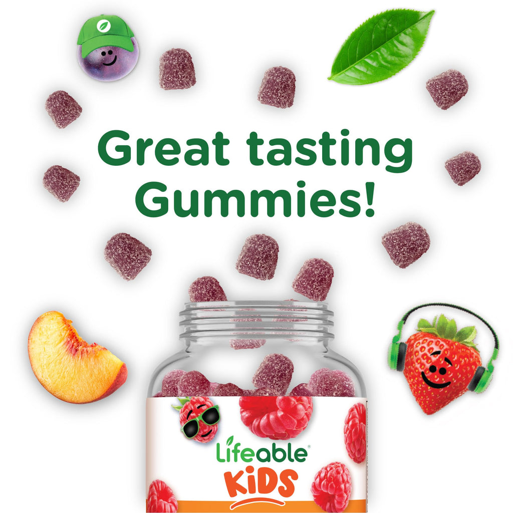 Lifeable Kids Vitamin D Gummies | Vitamin D3 1000iu | Great Tasting Vitamin D3 Gummies | D3 Vitamin for Strong Healthy Bones and Immune Support | Vitamin D for Kids, Boys, Girls | 90 Gummies