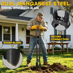 THANKSFINE Post Hole Digger Manual, 57" Fence Post Digger with Carbon Steel Blades, Adjustable Long-Handle Plant Hole Digging Tool, Garden Hole Digger, Trench Digger for Fences, Plants & Soil