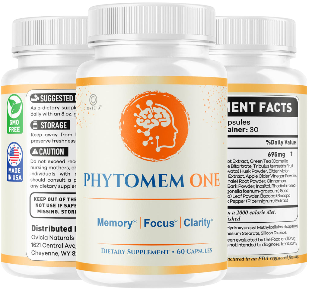 (2 Pack) Phytomem One Capsules - Official Phytomem One Pills Advanced Formula with All Natural Ingredients, Premium PhytomemOne for Wellness & Overall Health Support, 120 Capsules for 2 Months