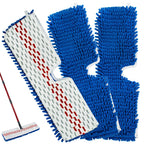 Mop Heads Replacements for Ocedar 3-Action Microfiber Flip Mop, 3 Pack Double Sided Mop Replace Head Mop Refills with Microfiber & Chenille for Dry Wet Use, Reusable, Machine Washable