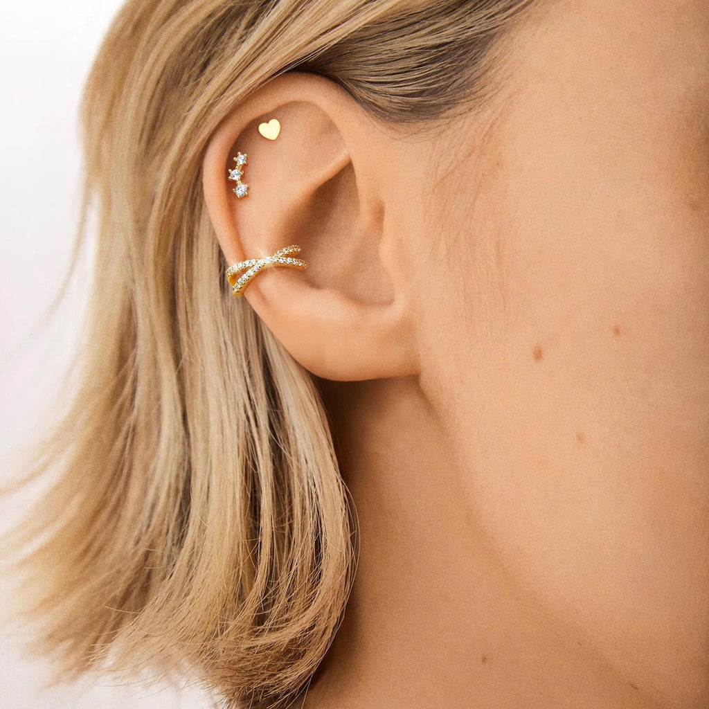 Sterling Silver Ear Cuffs Non Piercing Fake Conch Cuff Earrings for Women