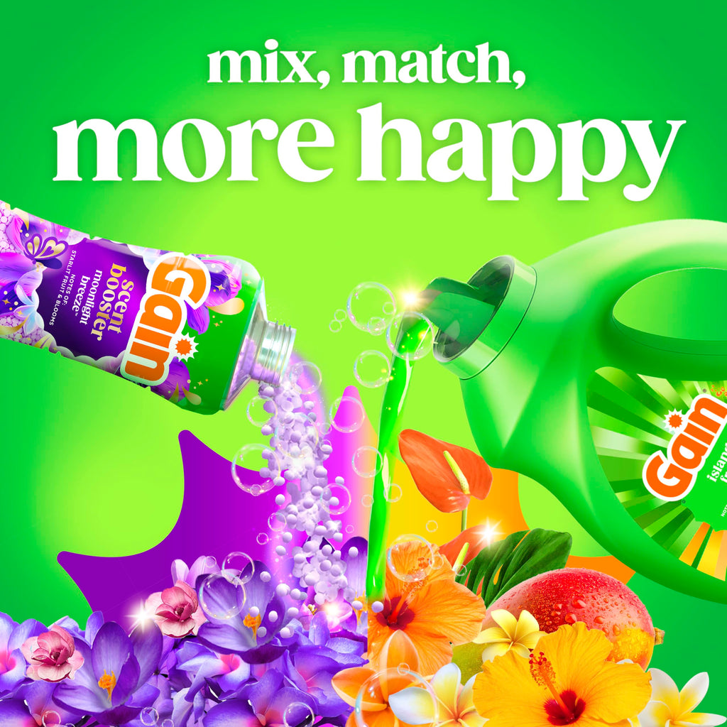 Gain Liquid Laundry Detergent, With Odor Defense, Island Fresh Scent, Laundry Soap For HE Washing Machines, 132 fl oz, 100 Loads (Packaging May Vary)