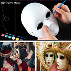 30 Pack Paper Mache Masks - 2 Sizes for Artistic Projects, Theater, Halloween, Masquerade Parties, Classroom Art