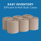 Georgia-Pacific Pacific Blue Basic Recycled Hardwound Paper Towel Rolls by GP PRO (Georgia-Pacific); Brown; 26301; 800 Feet Per Roll; 6 Rolls Per Case