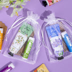 AZEN 32 Sets Bulk Gifts, Hand Cream and Lip Balm Bulk Set with Organza Bag Thank You Card, Baby Shower Wedding Gifts for Guests, Bridal Wedding Favors, Valentines Gift for Women