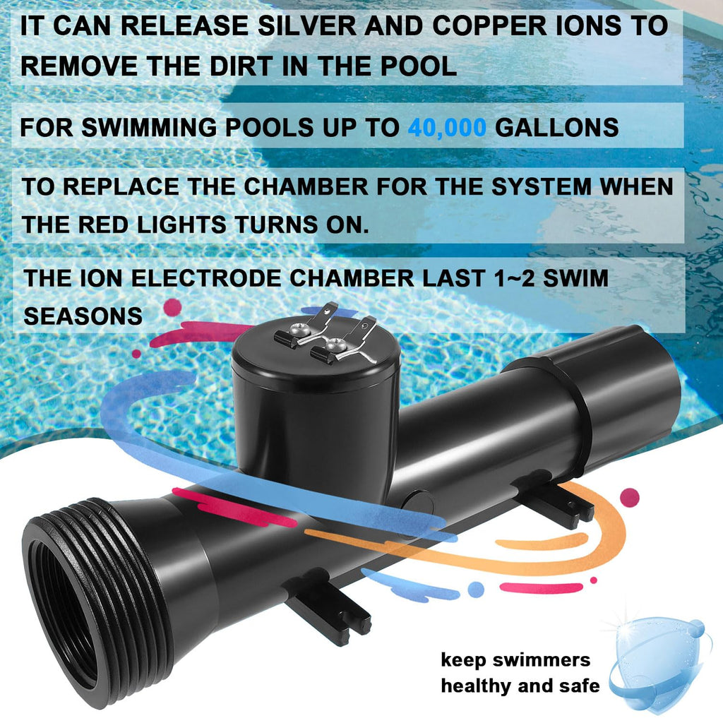 mooncar 4CH4002-R Swimming Pool Ionizer Chamber Replacement Chamber for Hybrid Pool Treatment System
