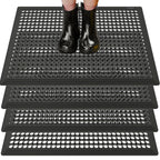 BESEA 4 Pack 24 x 36 Inch Rubber Floor Mats, Non-Slip Drainage Mats