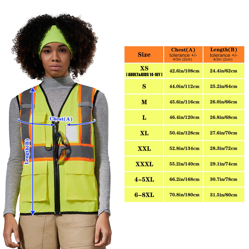AYKRM Customize 4XL 5XL 6XL hi vis safety vest With logo