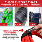 Reusable Cinch Straps 2" x 30" - 6 Pack, Multipurpose Strong Gripping, Quality Hook and Loop Securing Straps (Black)
