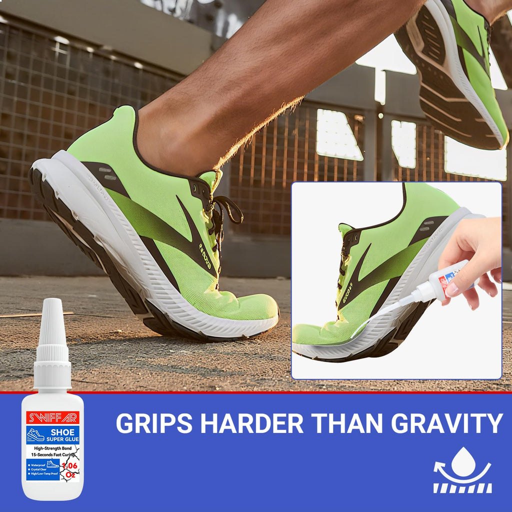 Shoe Glue, Heavy Duty Shoe Glue Sole Repair, Super Strong Fix Adhesive for Rubber Boot, Sneakers, Leather, Sandals, High Heels, Long-Lasting, Waterproof, Quick-Drying, Flexible and Clear