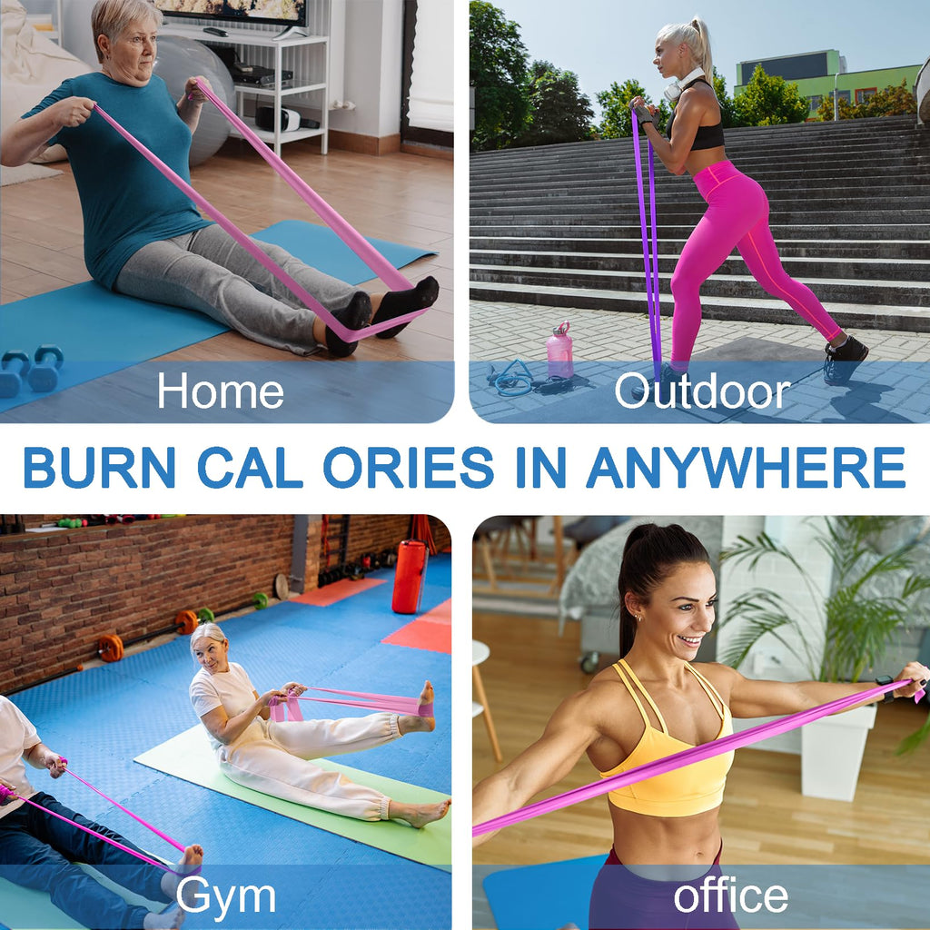 Lianjindun 5 Pcs Professional Resistance Bands. Latex-Free, Elastic Band, Work Out Bands, Stretch Bands for Working Out Women or Men, Exercise Bands Set for Physical Therapy, Yoga, Pilates