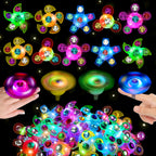 24PCS Light Up Fidget Spinner Ring Glow Party Favors Bulk for Kids 4-8 8-12
