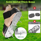 Leweio Aerator Shoes, Lawn Aerator Shoes for Grass with 3MM Metal Bottom, Aeration Shoes for Lawn with Adaptable Straps, Pre-Assembled Aerating Shoes for Lawn with Bend-Resistant Spikes, Green