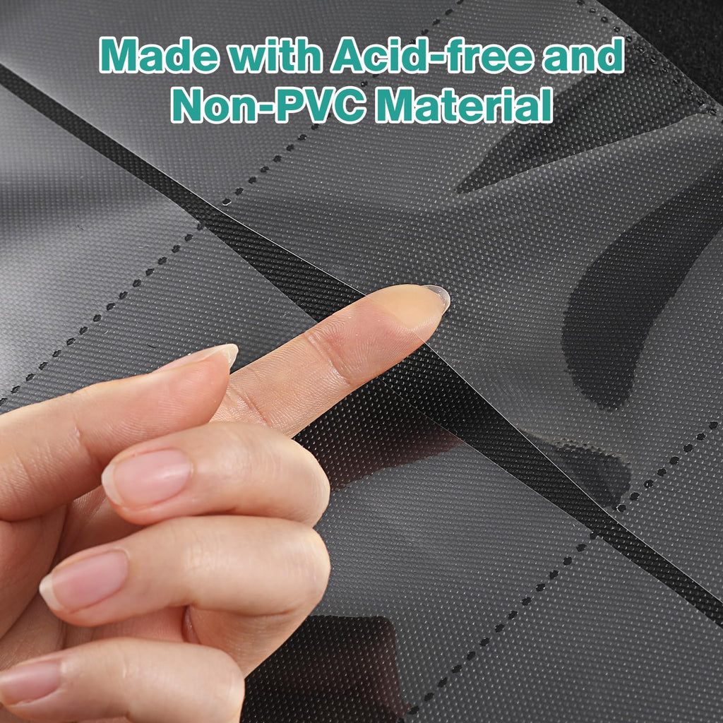 Toploader Binder, Holds 160 Toploaders, 100 Toploaders Included, 4-Pocket PU Cover Top Loader Binder for 3" x 4" Rigid Toploaders, Ringless Double-Sided Toploader Card Binder for TCG, Sport Cards