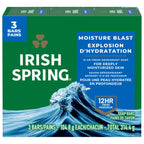 Irish Spring Bar Soap for Men, Moisture Blast, 3.7 Oz, 24 Pack
