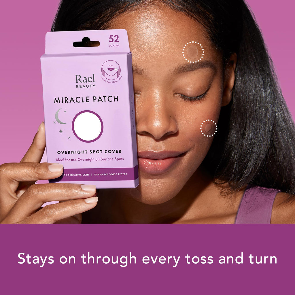 Rael Miracle Overnight Spot Cover Hydrocolloid Acne Pimple Patches (104 Ct)