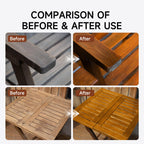 MOLLOR Wood Stain, 16 Oz Water Based Wood Stain and Sealer in One - No Priming, No Top Coat Required, Fast Drying|Low Odor|Non-Toxic, Perfect for Indoor and Outdoor Furniture (Transparent with Tools)