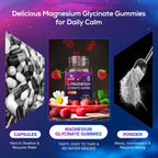 Magnesium Glycinate Gummies 400mg, High Absorption Magnesium Gummies with L-Theanine, Ashwagandha & GABA for Relaxation, Stress Relief & Sleep, Sugar Free, Vegan, 60 Raspberry