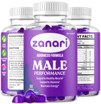 (5 Pack) Zanari - Official Zanari Gummies for Men Advanced Formula All Natural Ingredients Support Gummys - Maximum Strength, Premium Vitamins for Overall Health & Wellness, 300 Gummies for 5 Months